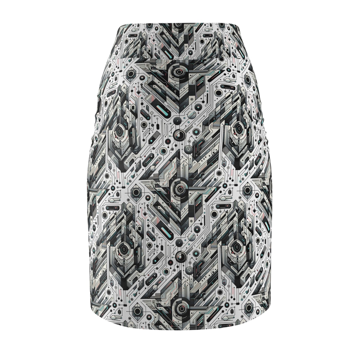 Tech-Infused Streetwear Tech-Forward Minimalism Women's Pencil Skirt - 8404 Design-51