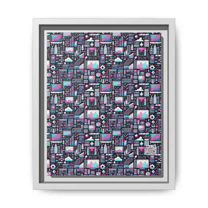 Digital Rebellion Youthful Streetwear with a Rebellious Digital Twist Matte Canvas, Framed (multi-color) - 8404 Design-71 B