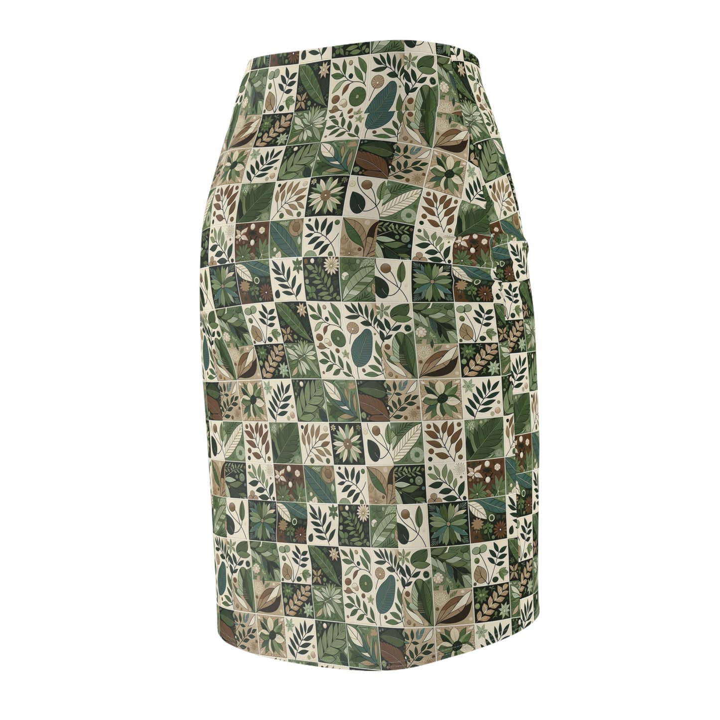 Streetwear Sustainability Environmentally Conscious Streetwear with a Natural Aesthetic Women's Pencil Skirt - 8404 Design-57