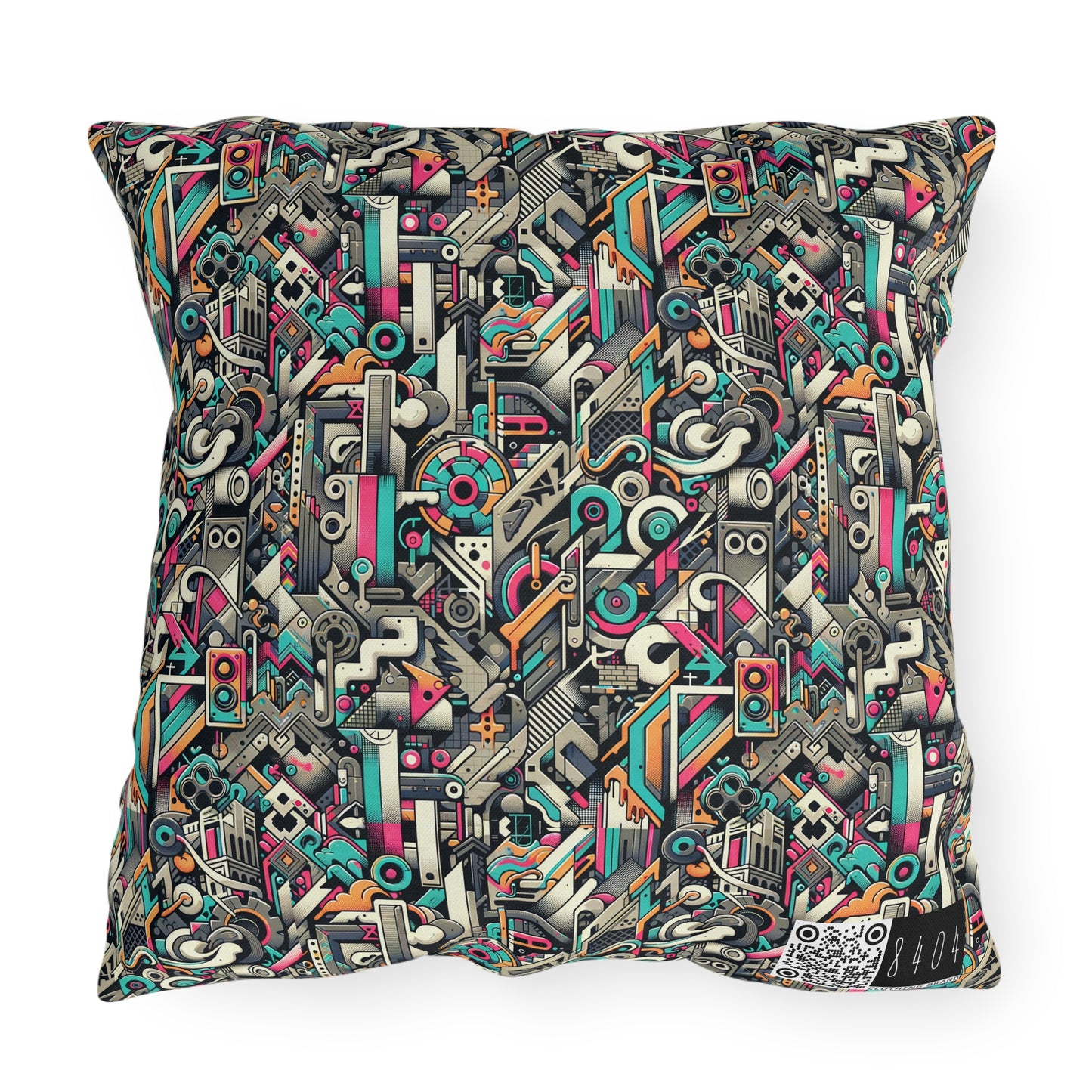 Digital Street Art Urban Street Style Outdoor Pillow - 8404 Design-74