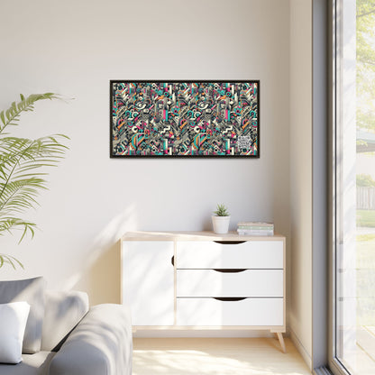 Digital Street Art Urban Street Style Matte Canvas, Framed (multi-color) - 8404 Design-74 B