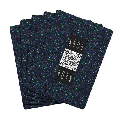 Tech Noir Futuristic Cyberpunk Poker Playing Cards - 8404 Design-62 S