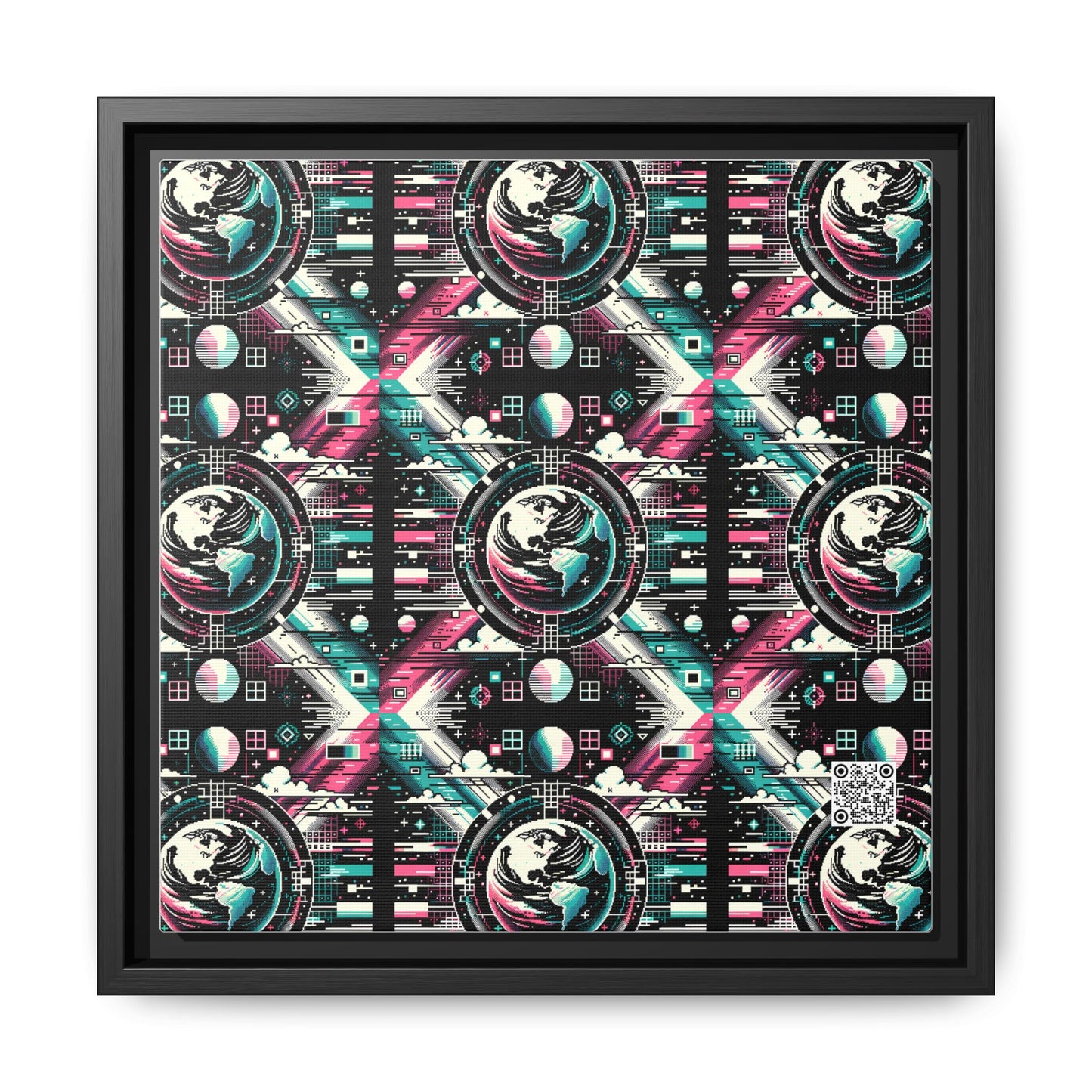 Digital Artistry Digital-native Streetwear Matte Canvas, Framed (multi-color) - 8404 Design-62 B