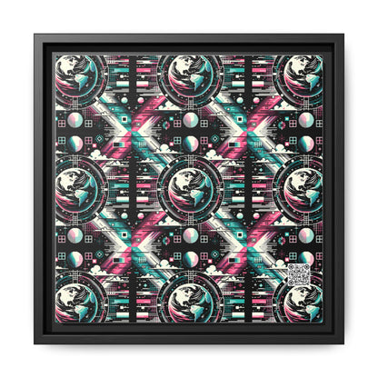Digital Artistry Digital-native Streetwear Matte Canvas, Framed (multi-color) - 8404 Design-62 B