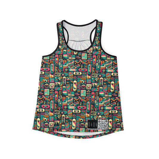 Skate Culture Revival Urban Retro Cool Women's Tank Top - 8404 Design-61