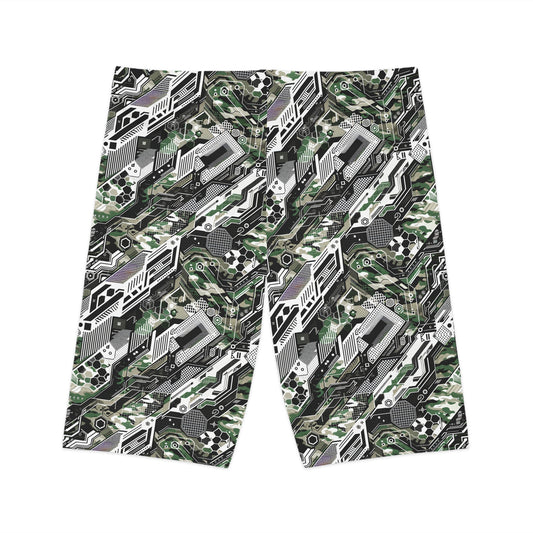 Tech Camo Fusion Tech-Forward Streetwear With a Futuristic Edge Women's Bike Shorts - 8404 Design-46