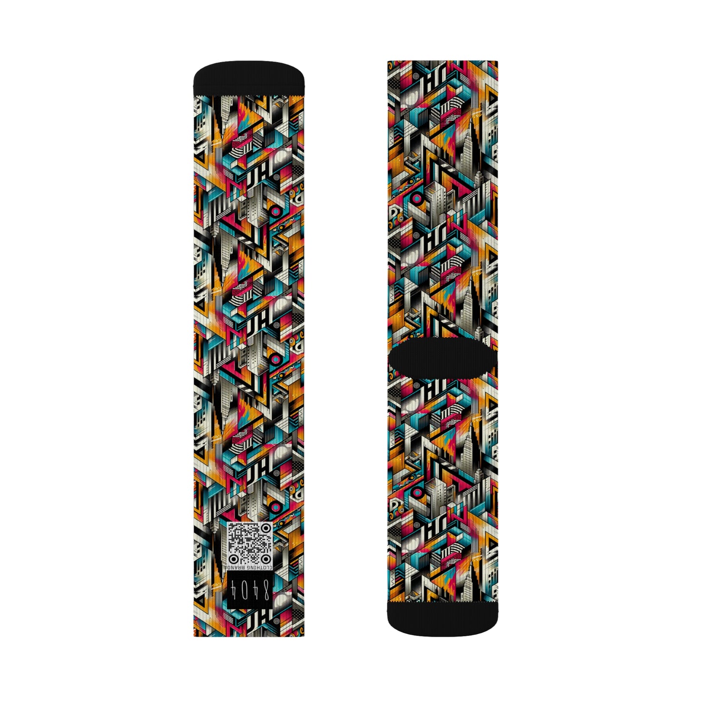 Graffiti Revival Urban Street Art Sublimation Socks - 8404 Design-62