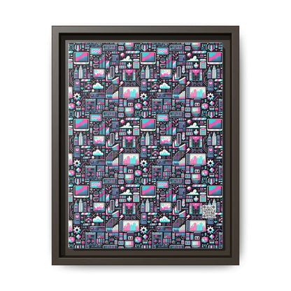 Digital Rebellion Youthful Streetwear with a Rebellious Digital Twist Matte Canvas, Framed (multi-color) - 8404 Design-71 A