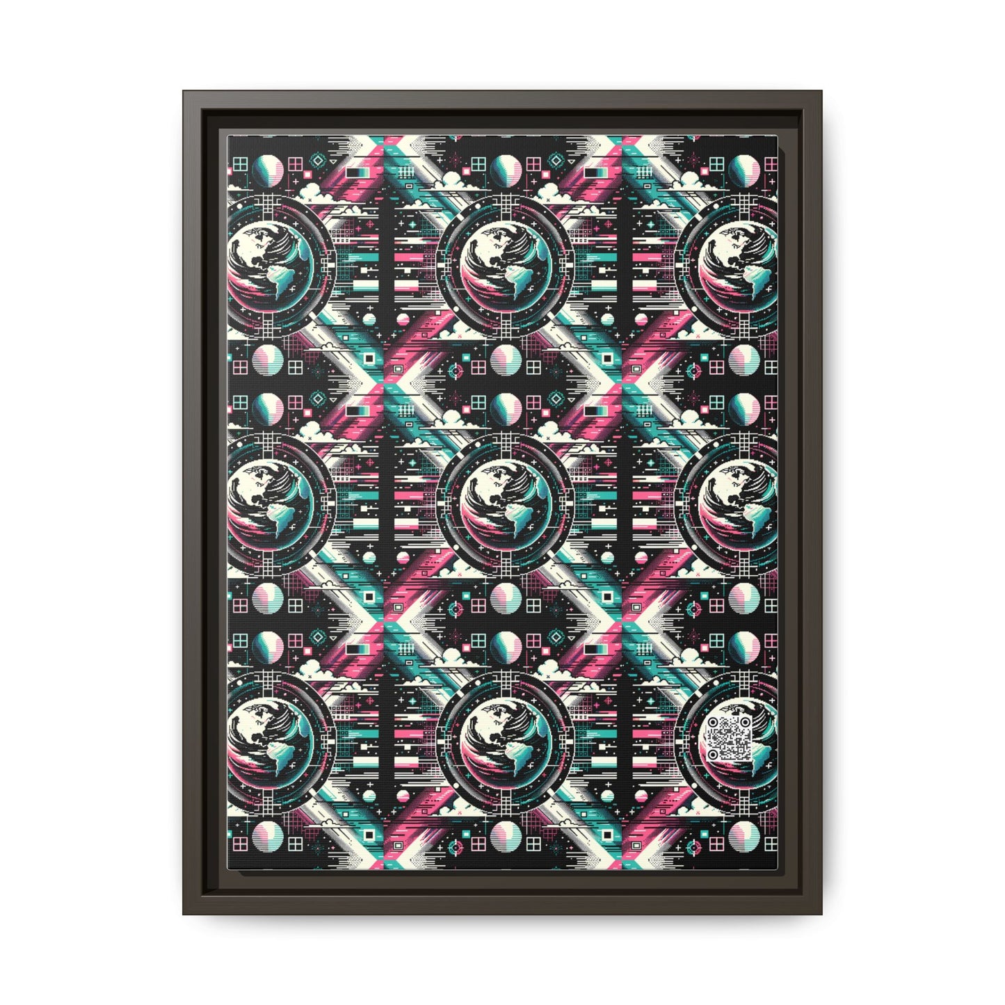 Digital Artistry Digital-native Streetwear Matte Canvas, Framed (multi-color) - 8404 Design-62 A