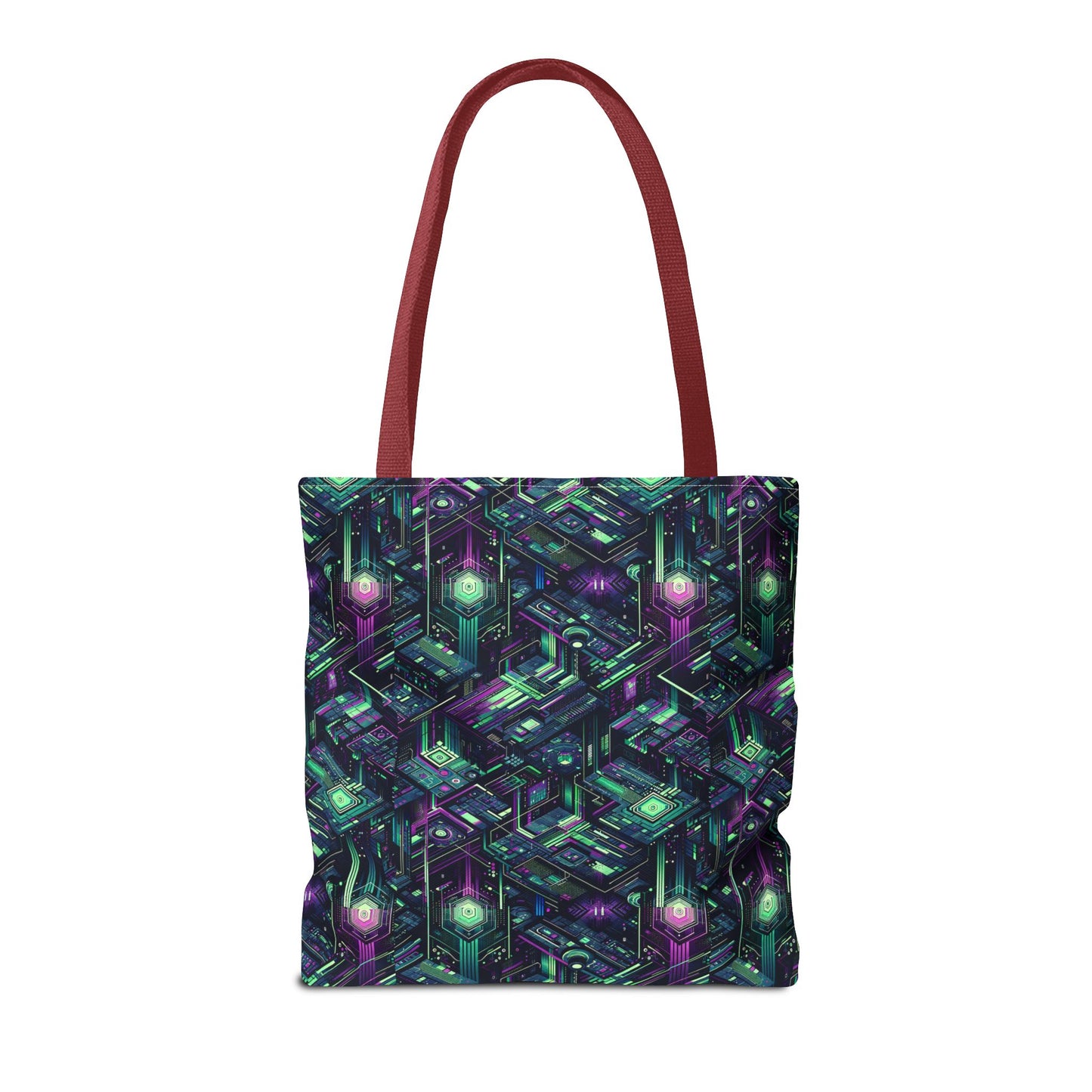 Tech Noir Aesthetics Tech-Forward Urban Dystopia Tote Bag - 8404 Design-43