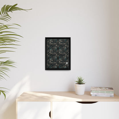 Tech Noir Futuristic Tech Aesthetic with a Dark Twist Matte Canvas, Framed (multi-color) - 8404 Design-59 A