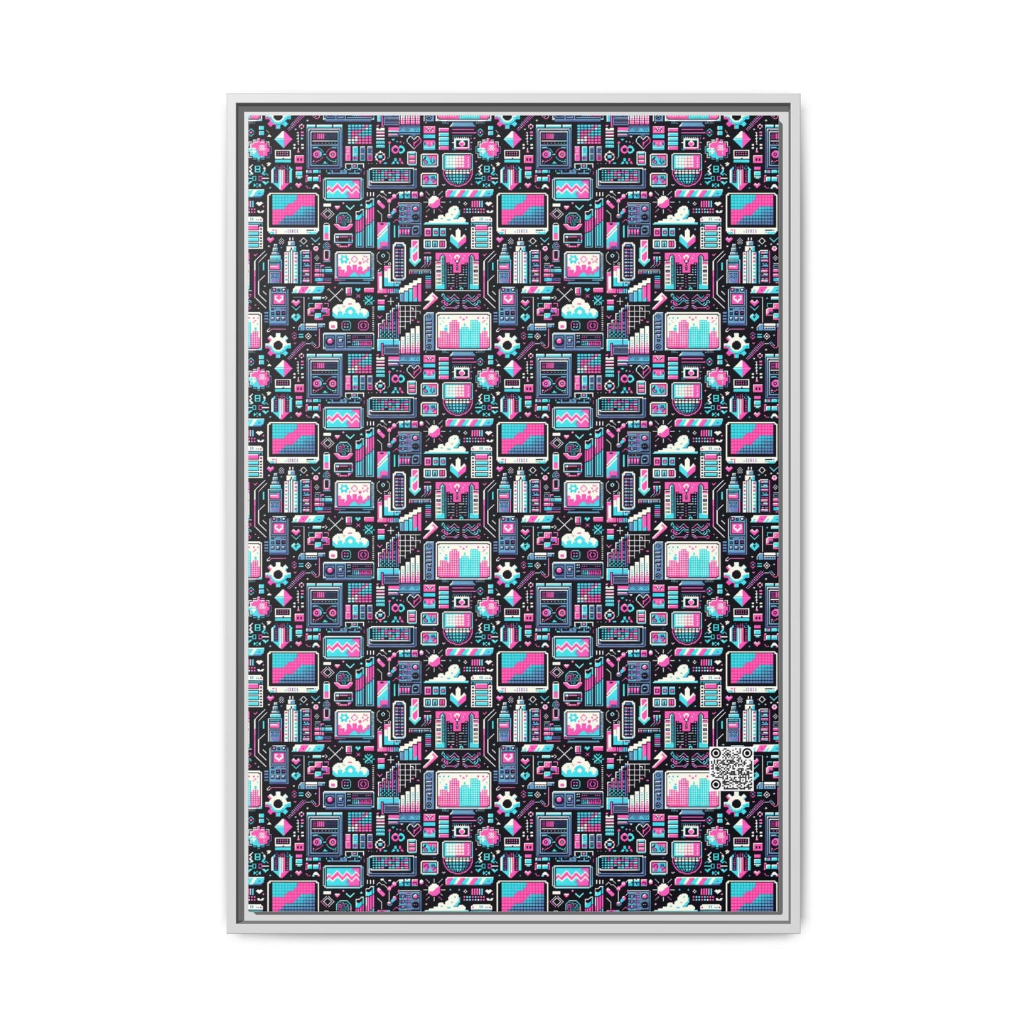 Digital Rebellion Youthful Streetwear with a Rebellious Digital Twist Matte Canvas, Framed (multi-color) - 8404 Design-71 A