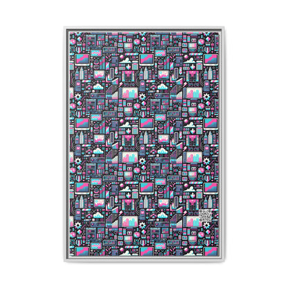 Digital Rebellion Youthful Streetwear with a Rebellious Digital Twist Matte Canvas, Framed (multi-color) - 8404 Design-71 A