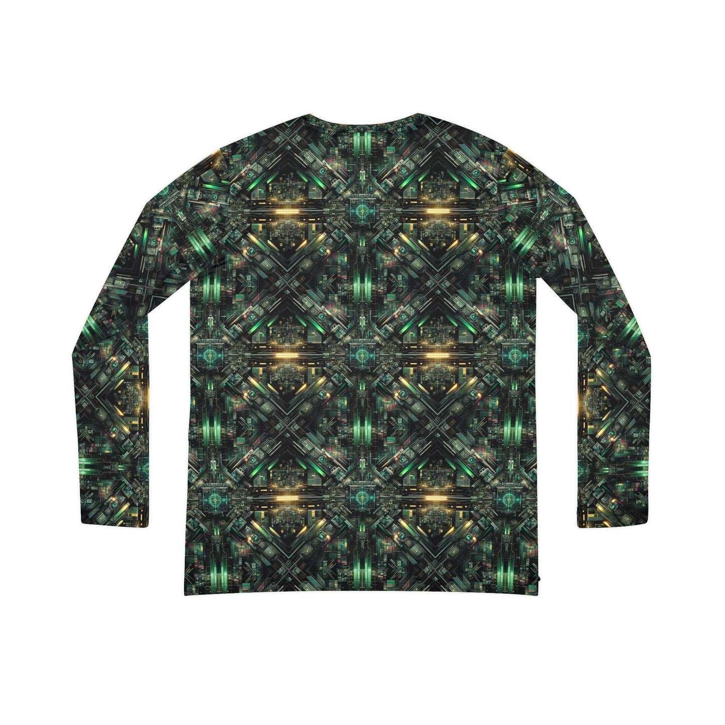 Tech Noir Graphics Tech-Inspired Streetwear Women's Long Sleeve V-Neck Shirt - 8404 Design-56
