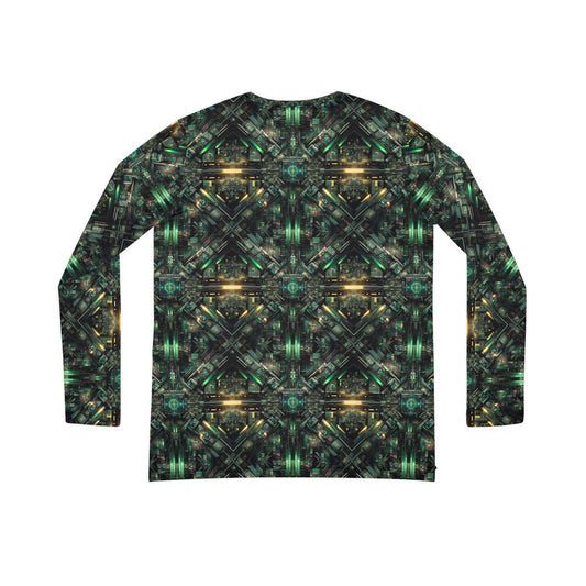 Tech Noir Graphics Tech-Inspired Streetwear Women's Long Sleeve V-Neck Shirt - 8404 Design-56