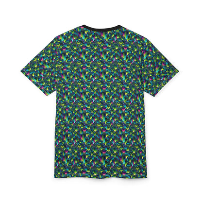 Tech-Infused Neon Tech-Forward Streetwear Unisex Cut & Sew Tee - 8404 Design-65