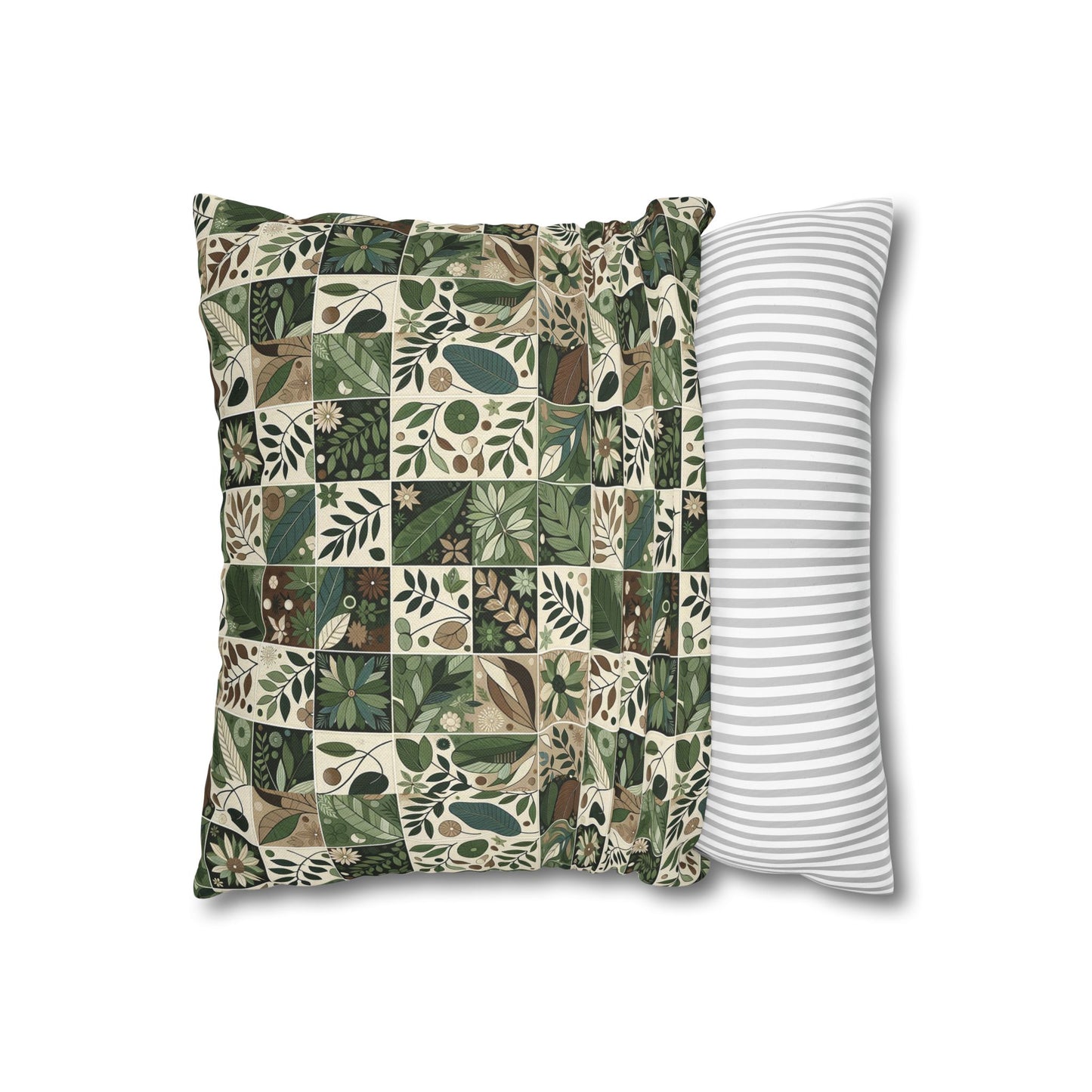 Streetwear Sustainability Environmentally Conscious Streetwear with a Natural Aesthetic Spun Polyester Square Pillowcase - 8404 Design-57