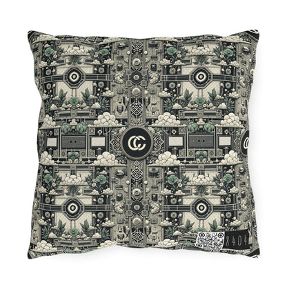 Cyber Garden Party Tech Garden Extravaganza Outdoor Pillow - 8404 Design-54
