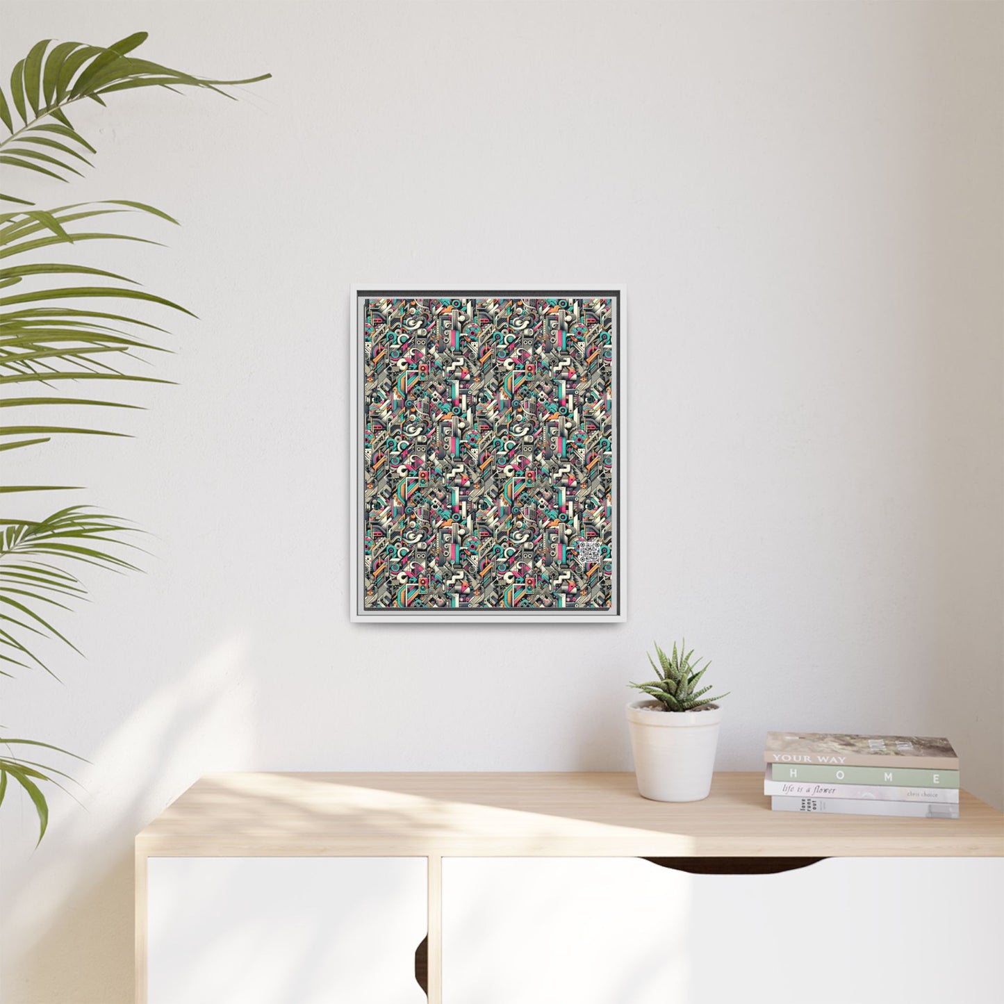 Digital Street Art Urban Street Style Matte Canvas, Framed (multi-color) - 8404 Design-74 A