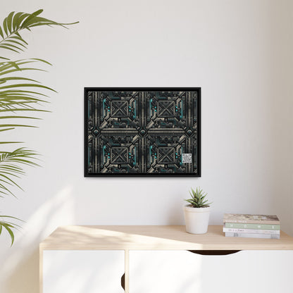 Tech Noir Futuristic Tech Aesthetic with a Dark Twist Matte Canvas, Framed (multi-color) - 8404 Design-59 A