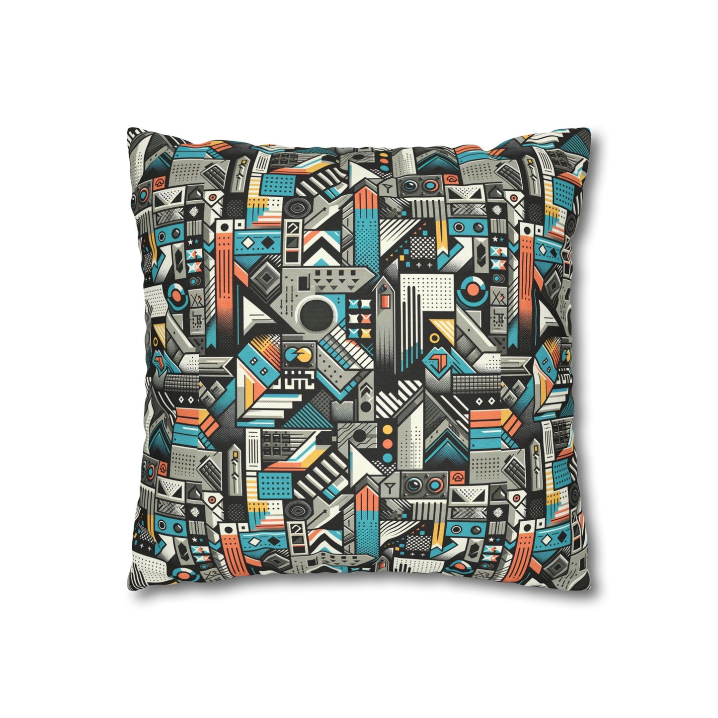 Digital Street Art Urban Street Style Spun Polyester Square Pillowcase - 8404 Design-81