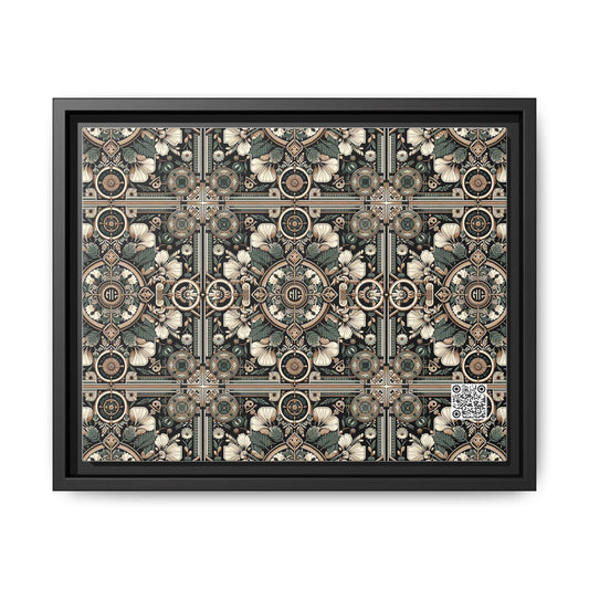 Cyber Garden Party Tech Garden Extravaganza Matte Canvas, Framed (multi-Color) - 8404 Design-66 A