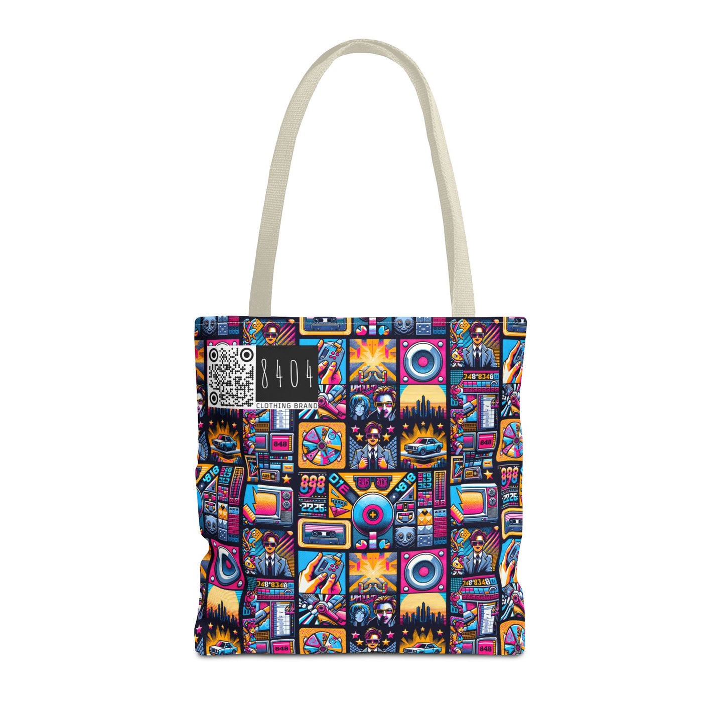 Digital Pop Culture Mashup Maximalist Pop Tote Bag - 8404 Design-52