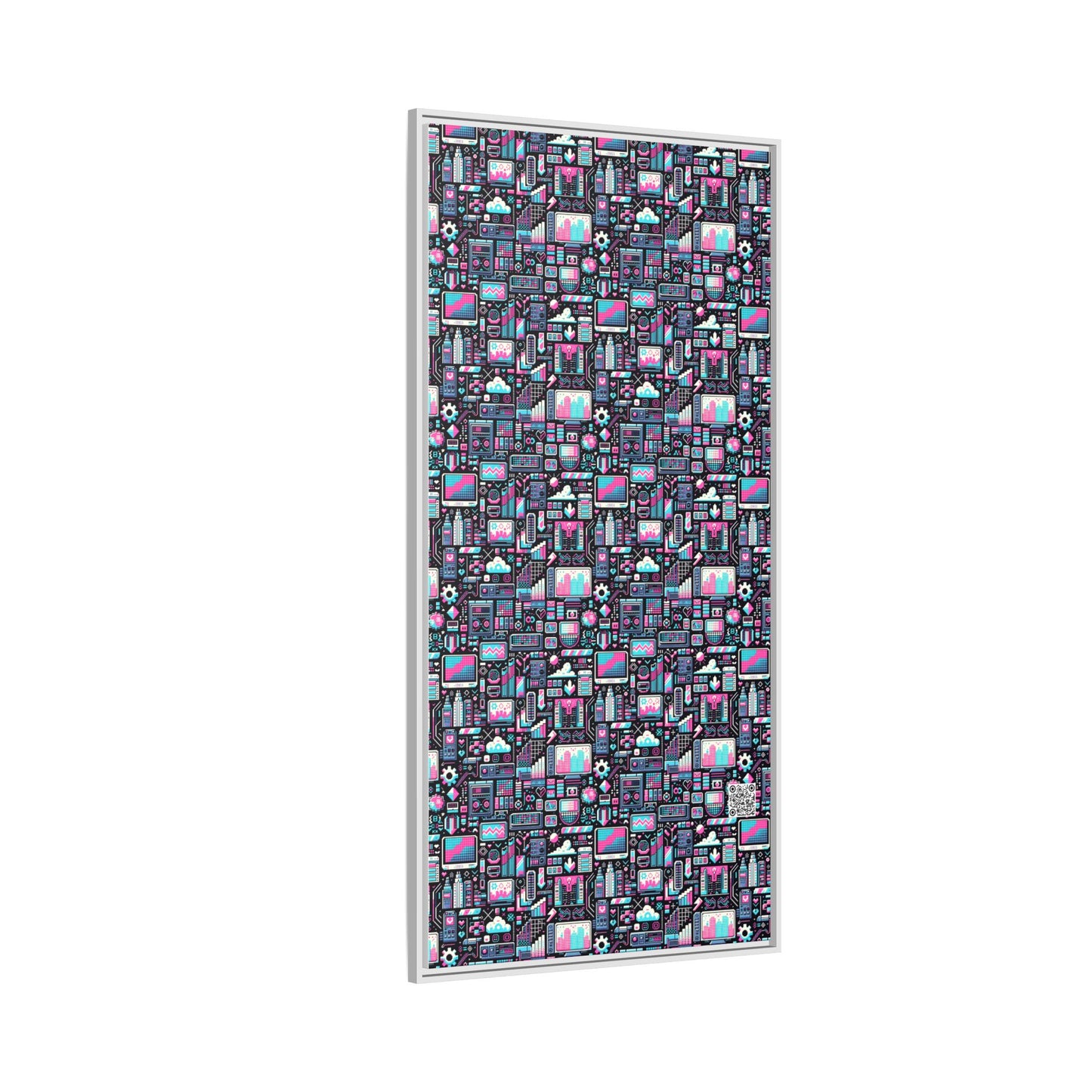 Digital Rebellion Youthful Streetwear with a Rebellious Digital Twist Matte Canvas, Framed (multi-color) - 8404 Design-71 B