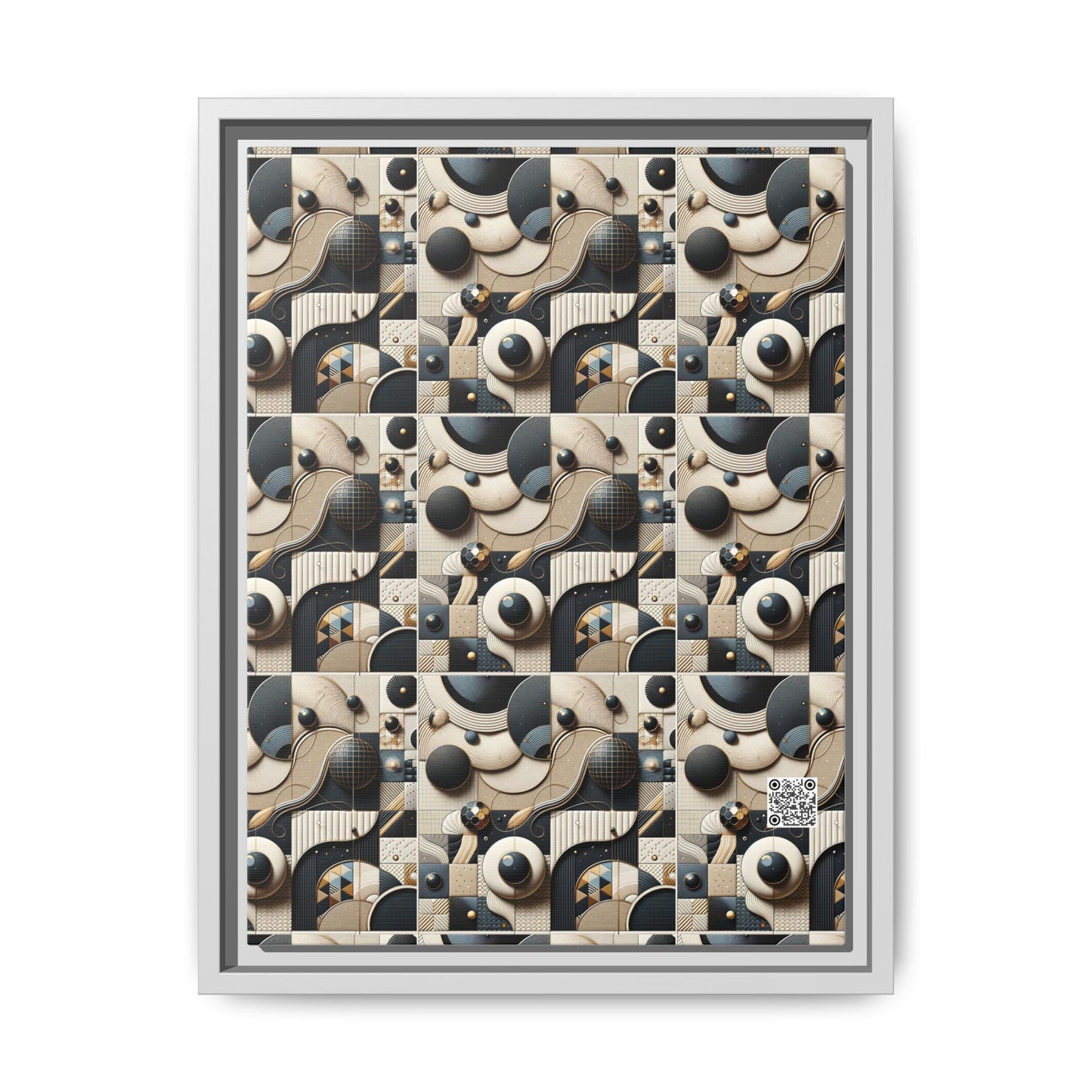 Tech-forward Luxe Streetwear Tech Luxe Fusion Matte Canvas, Framed (multi-color) - 8404 Design-71 A