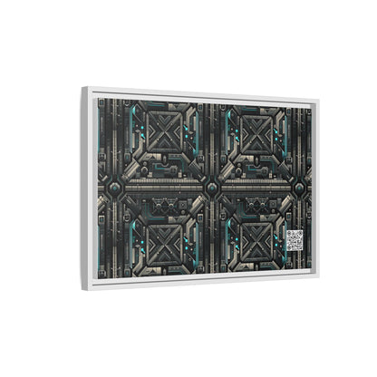 Tech Noir Futuristic Tech Aesthetic with a Dark Twist Matte Canvas, Framed (multi-color) - 8404 Design-59 B