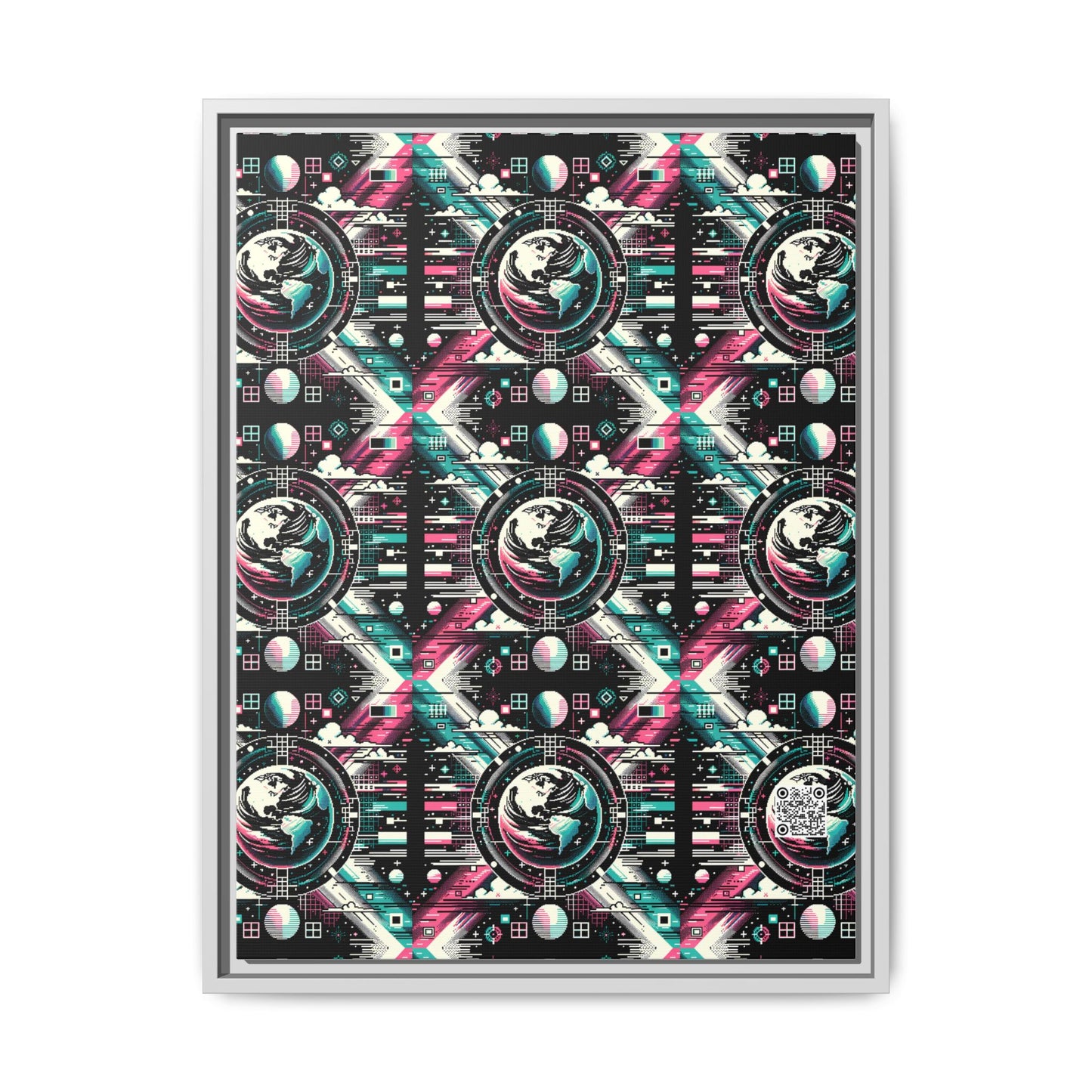 Digital Artistry Digital-native Streetwear Matte Canvas, Framed (multi-color) - 8404 Design-62 A