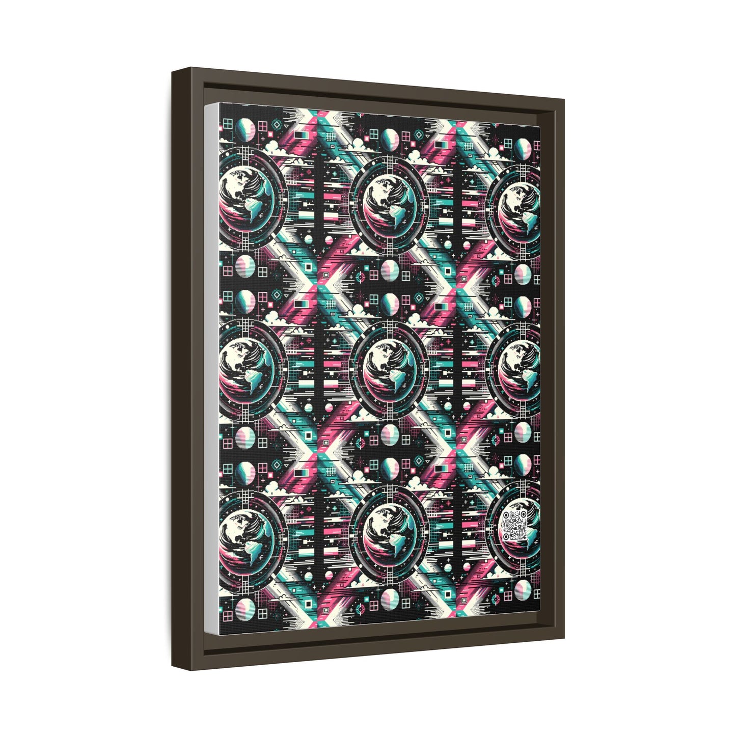 Digital Artistry Digital-native Streetwear Matte Canvas, Framed (multi-color) - 8404 Design-62 A