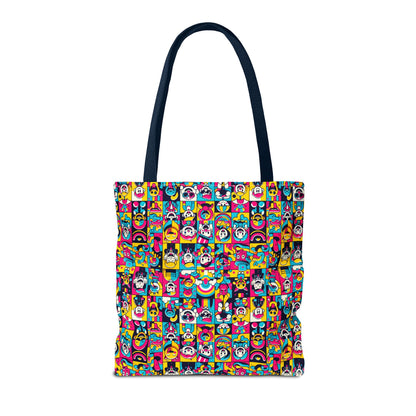 Neon Pop Playful Pop Culture Mashup Tote Bag - 8404 Design-60