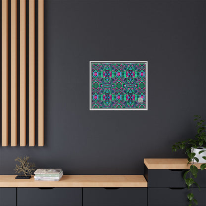 Digital Glitch Vibes Tech-Inspired Streetwear Matte Canvas, Framed (multi-Color) - 8404 Design-71 B