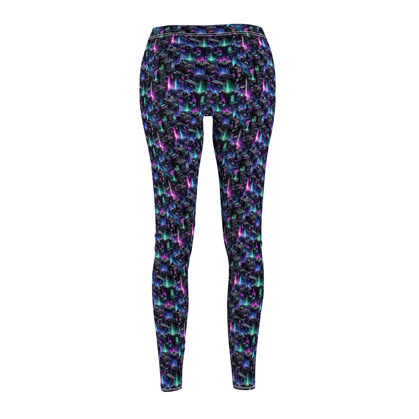 Tech Noir Graphics Futuristic Tech Aesthetics Women's Cut & Sew Casual Leggings - 8404 Design-55