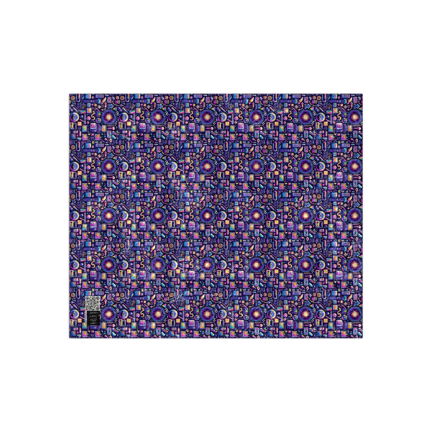 Digital Nostalgia Modern Retro Fusion Crushed Velvet Blanket - 8404 Design-64