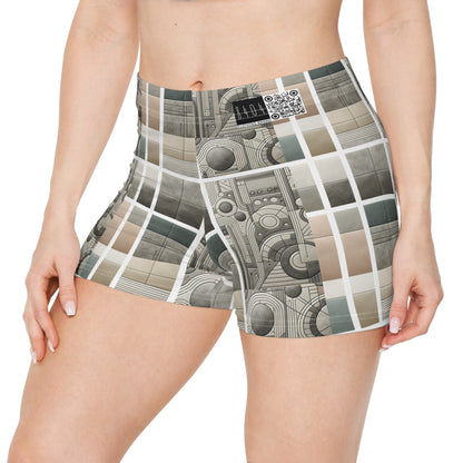 Tech Utility Chic Tech-Forward Minimalist Women's Shorts - 8404 Design-59