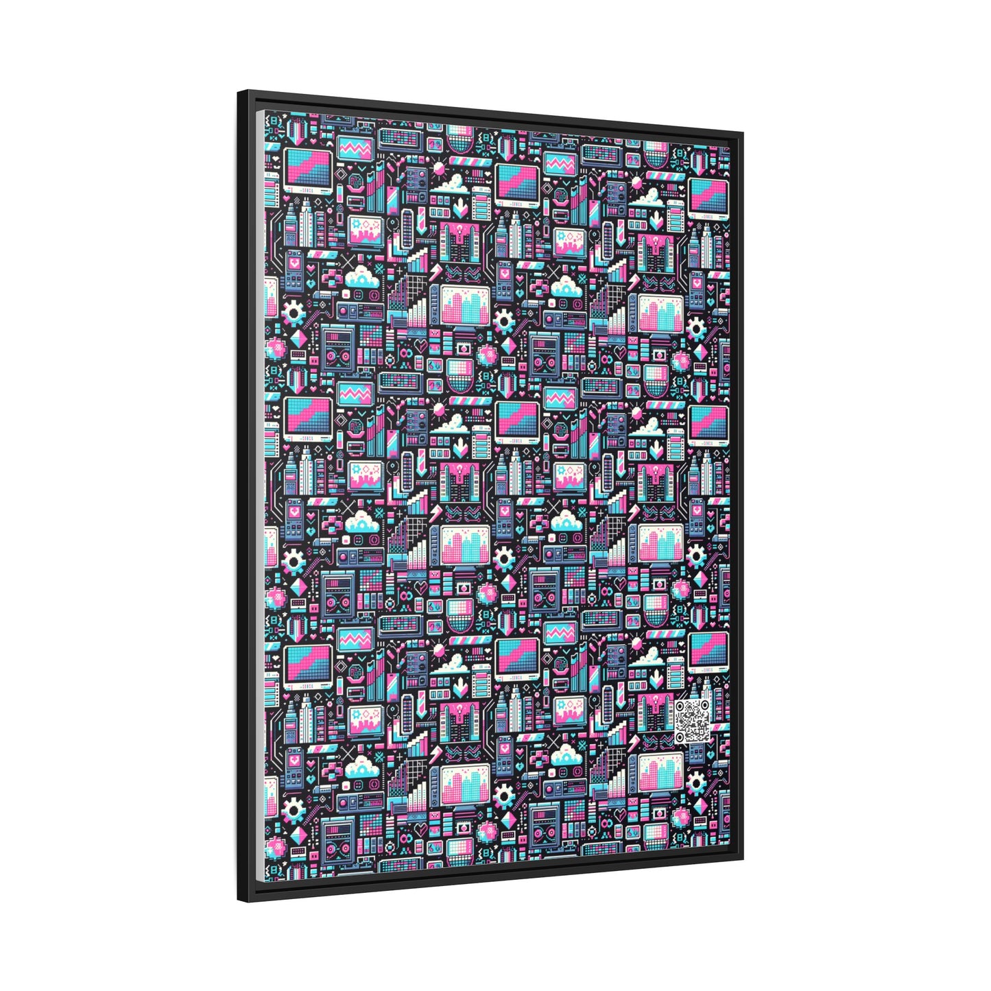 Digital Rebellion Youthful Streetwear with a Rebellious Digital Twist Matte Canvas, Framed (multi-color) - 8404 Design-71 A