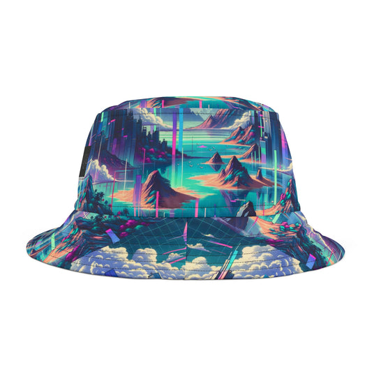 Digital Dreamscapes Digitally-Inspired Streetwear With a Dreamy, Surreal Twist Bucket Hat - 8404 Design-53