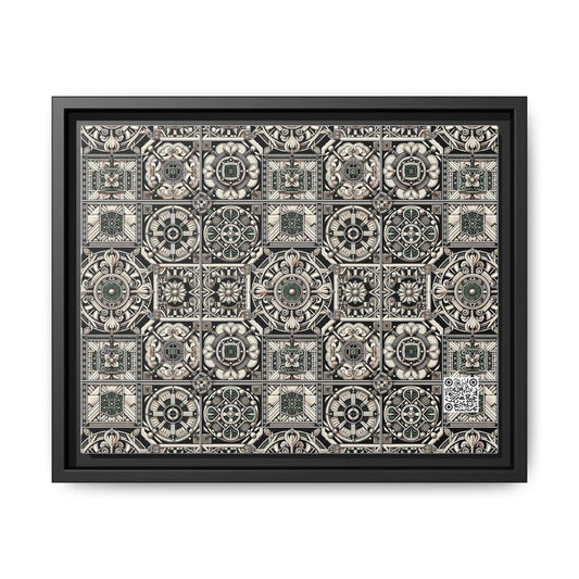 Cyber Garden Party Tech Garden Extravaganza Matte Canvas, Framed (multi-Color) - 8404 Design-45 A