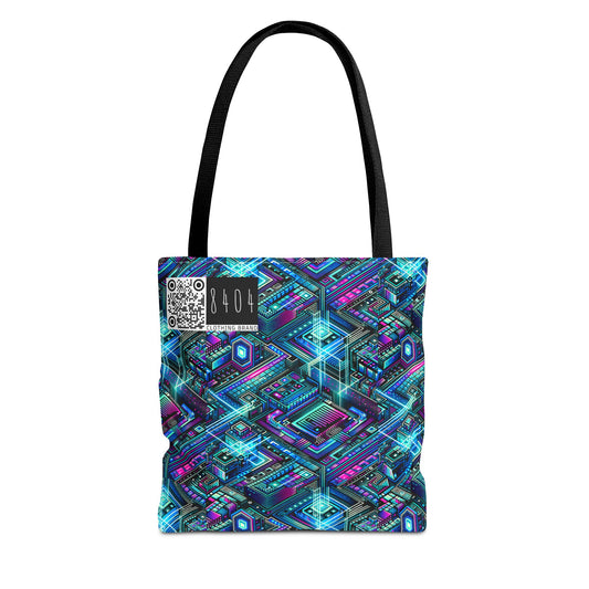 Digital Dreamland Futuristic Tech Aesthetic Tote Bag - 8404 Design-42