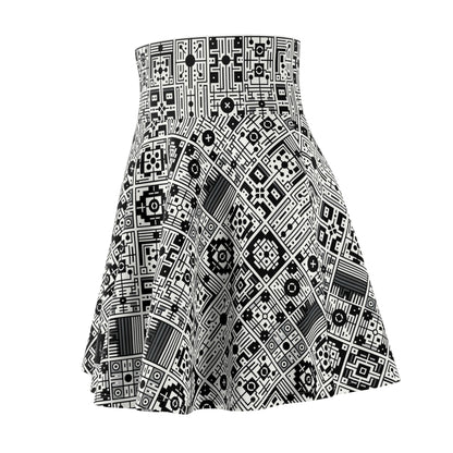 Digital Minimalism Minimalist Tech Women's Skater Skirt - 8404 Design-55