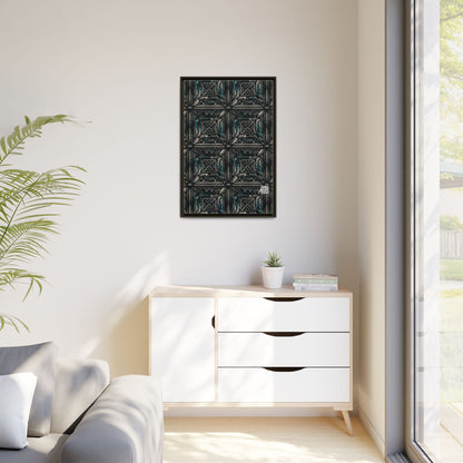 Tech Noir Futuristic Tech Aesthetic with a Dark Twist Matte Canvas, Framed (multi-color) - 8404 Design-59 A