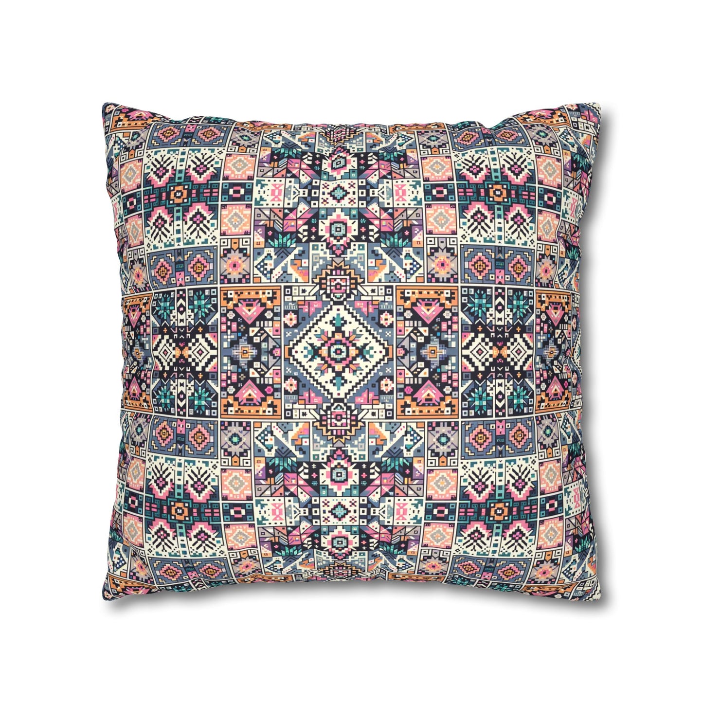 Faux Suede Square Pillowcase - 8404 Design-02