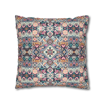 Faux Suede Square Pillowcase - 8404 Design-02