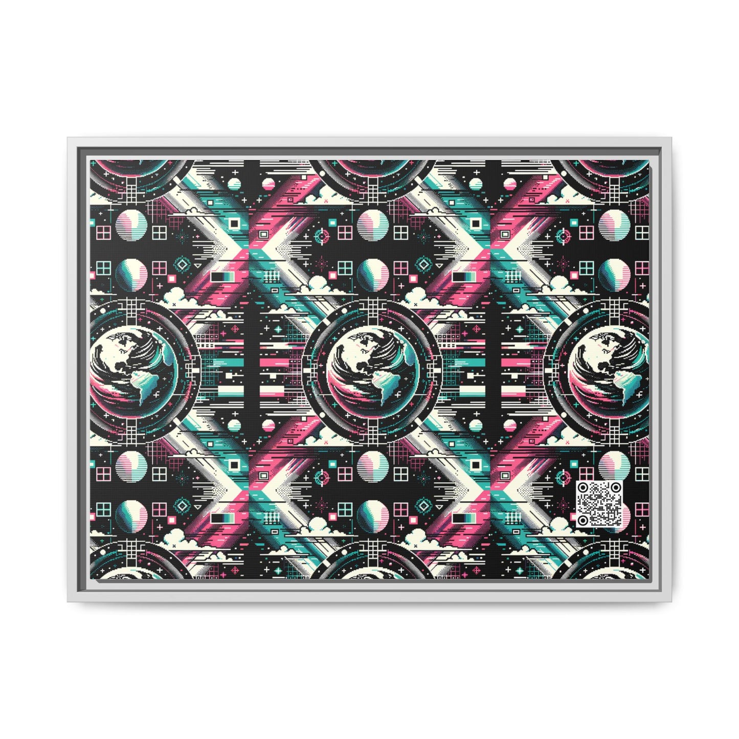 Digital Artistry Digital-native Streetwear Matte Canvas, Framed (multi-color) - 8404 Design-62 A