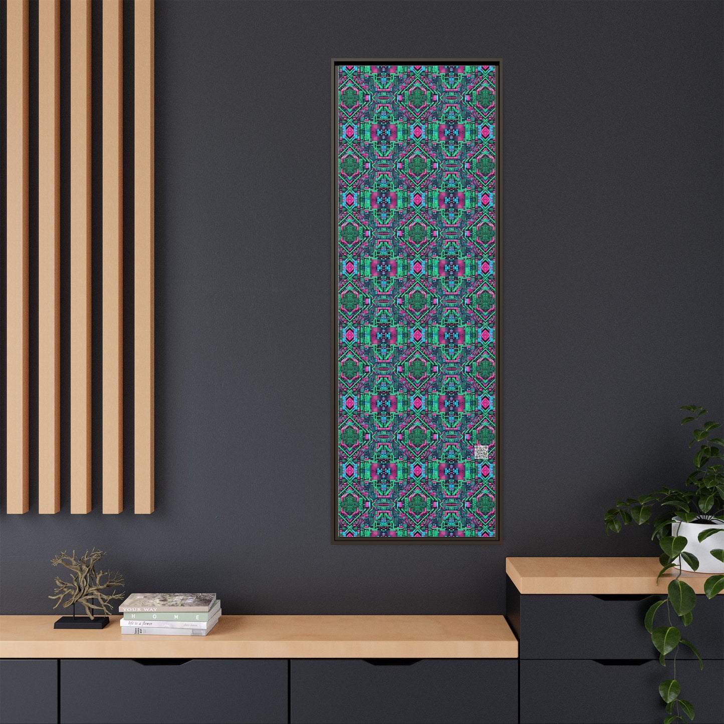 Digital Glitch Vibes Tech-Inspired Streetwear Matte Canvas, Framed (multi-Color) - 8404 Design-71 B