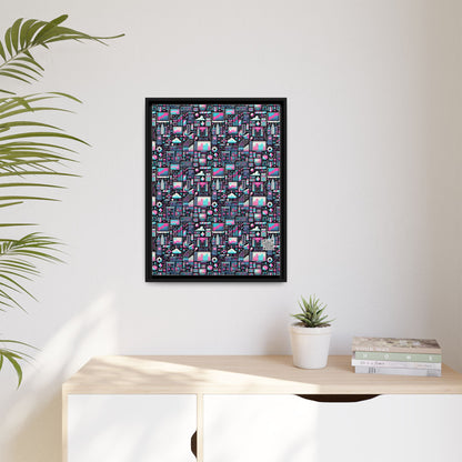 Digital Rebellion Youthful Streetwear with a Rebellious Digital Twist Matte Canvas, Framed (multi-color) - 8404 Design-71 A