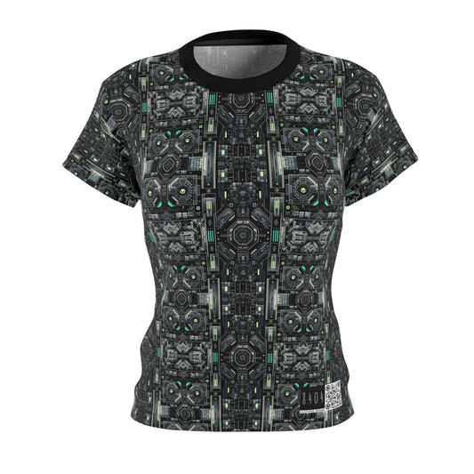 Tech Noir Tech-Forward Minimalism Women's Cut & Sew Tee - 8404 Design-52