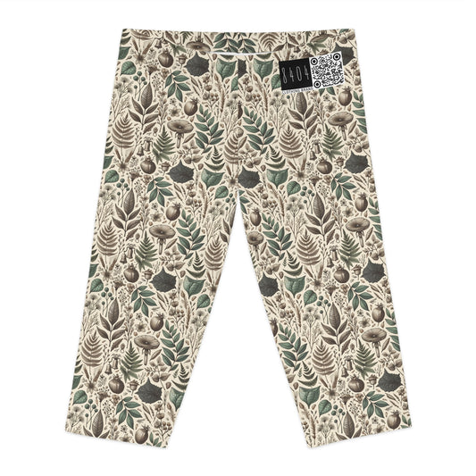 Sustainable Streetwear Modern Eco-Conscious Women's Capri Leggings - 8404 Design-57